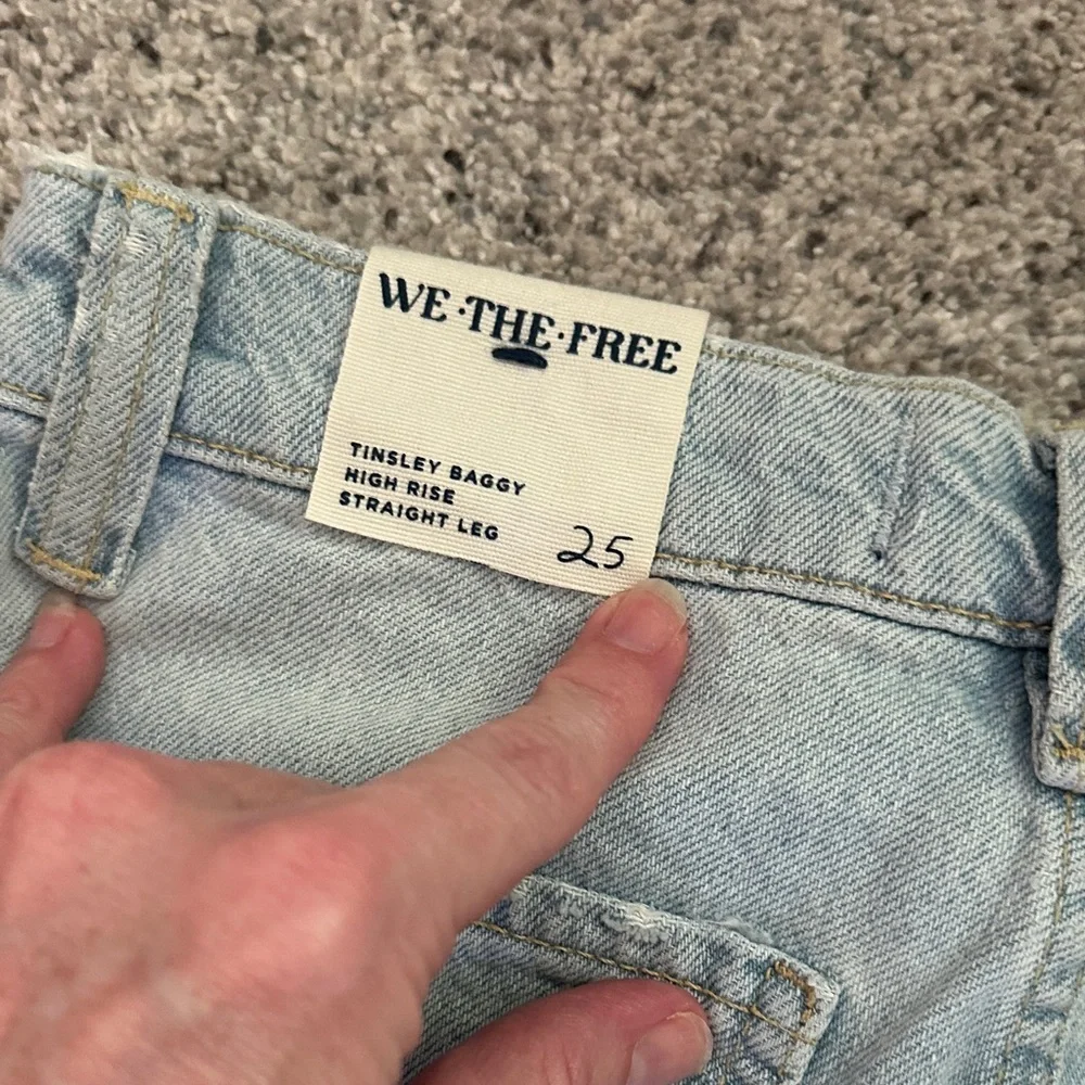 NWT We The Free by Free People Tinsley Baggy High Rise Straight Leg Jeans - Picture 12 of 13